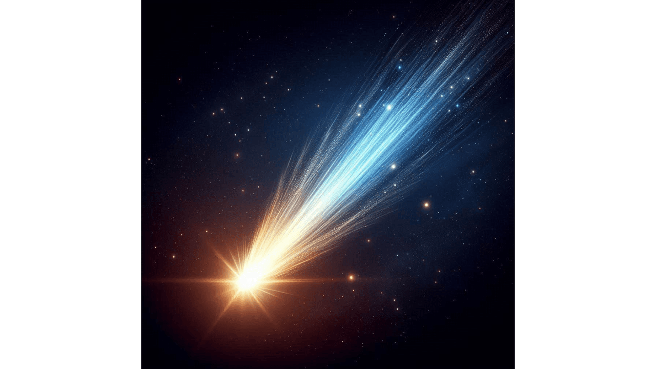 Imagen de un cometa generada por Inteligencia Artificial.