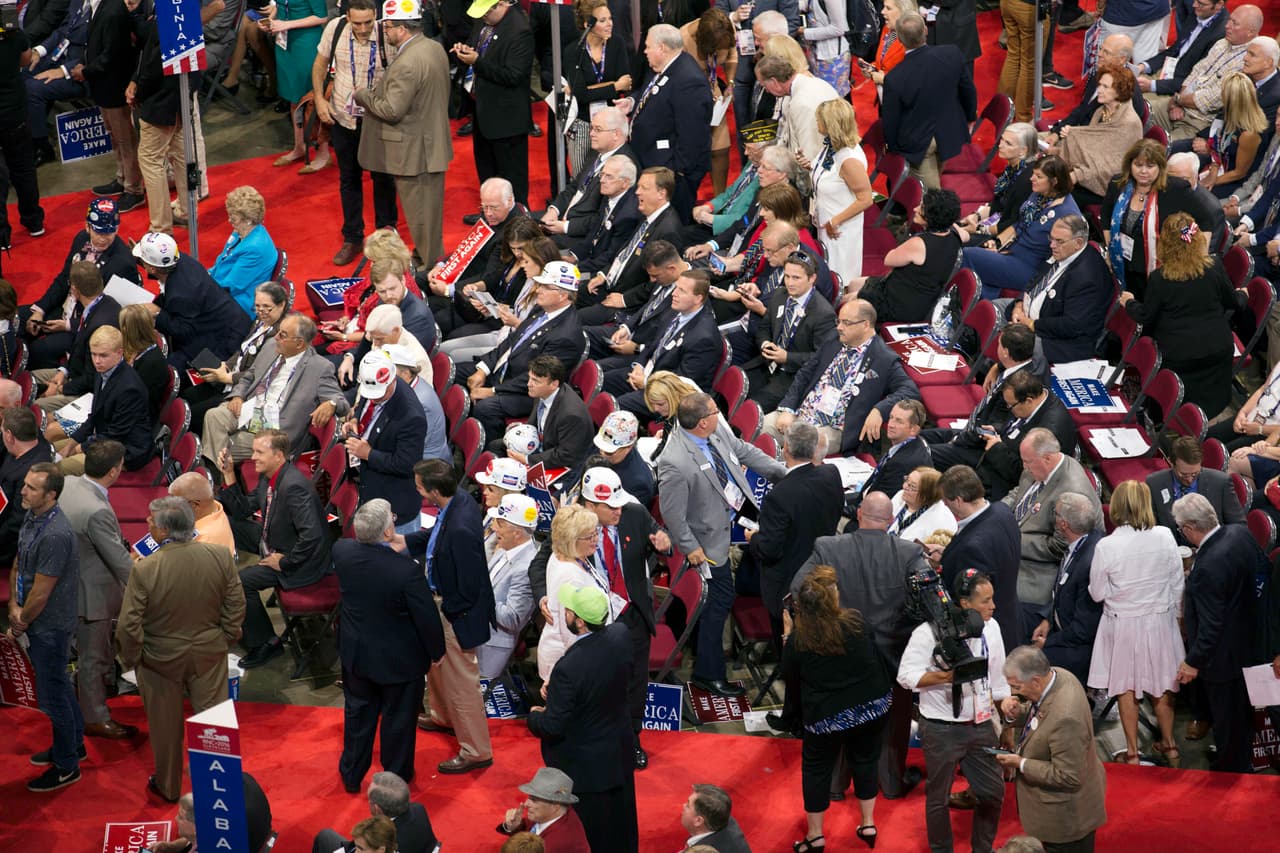 Toma general del público presente en la convención nacional republicana de Cleveland.