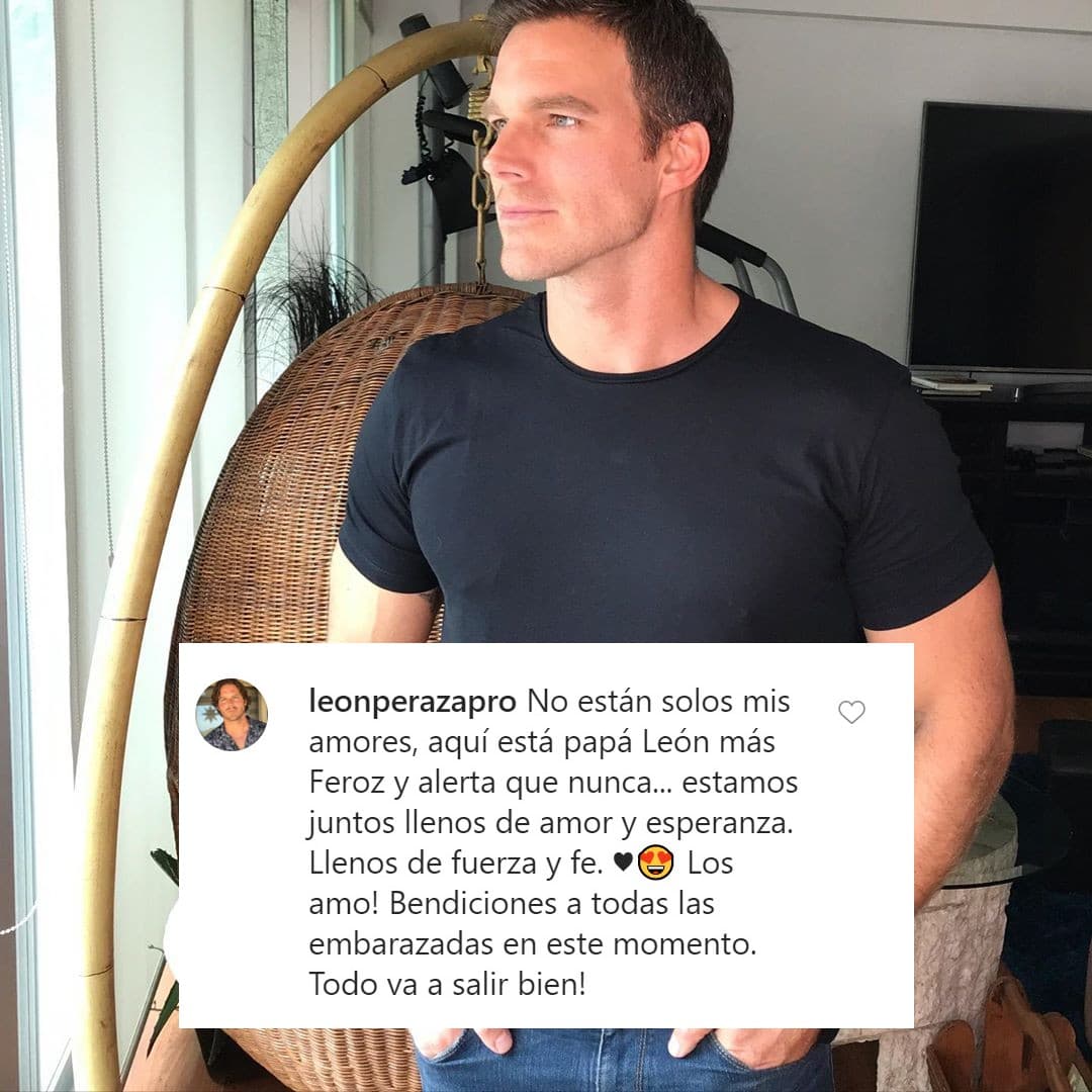 Ante la publicación, amigos y seguidores reaccionaron, entre ellos su pareja León Peraza, quien demostró con su respuesta que 
<b>está alerta de su salud y cuidado.</b>
<br>