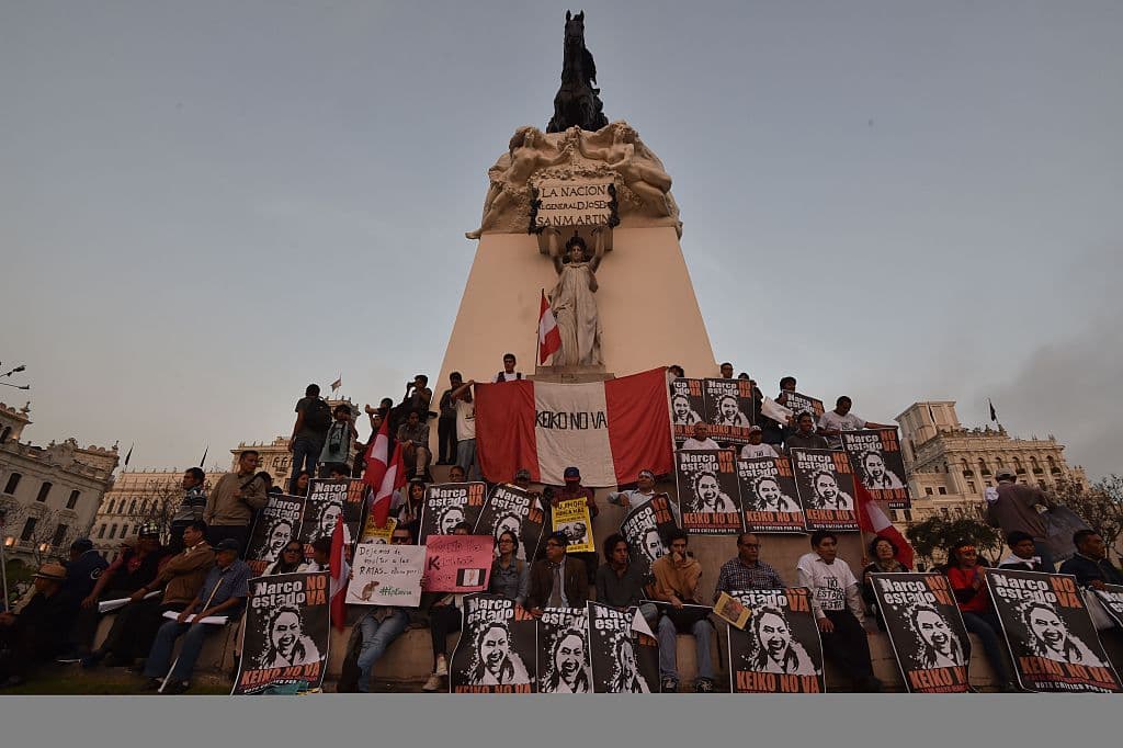 La marcha recorrió cuatro kilómetros y terminó en el centro de Lima