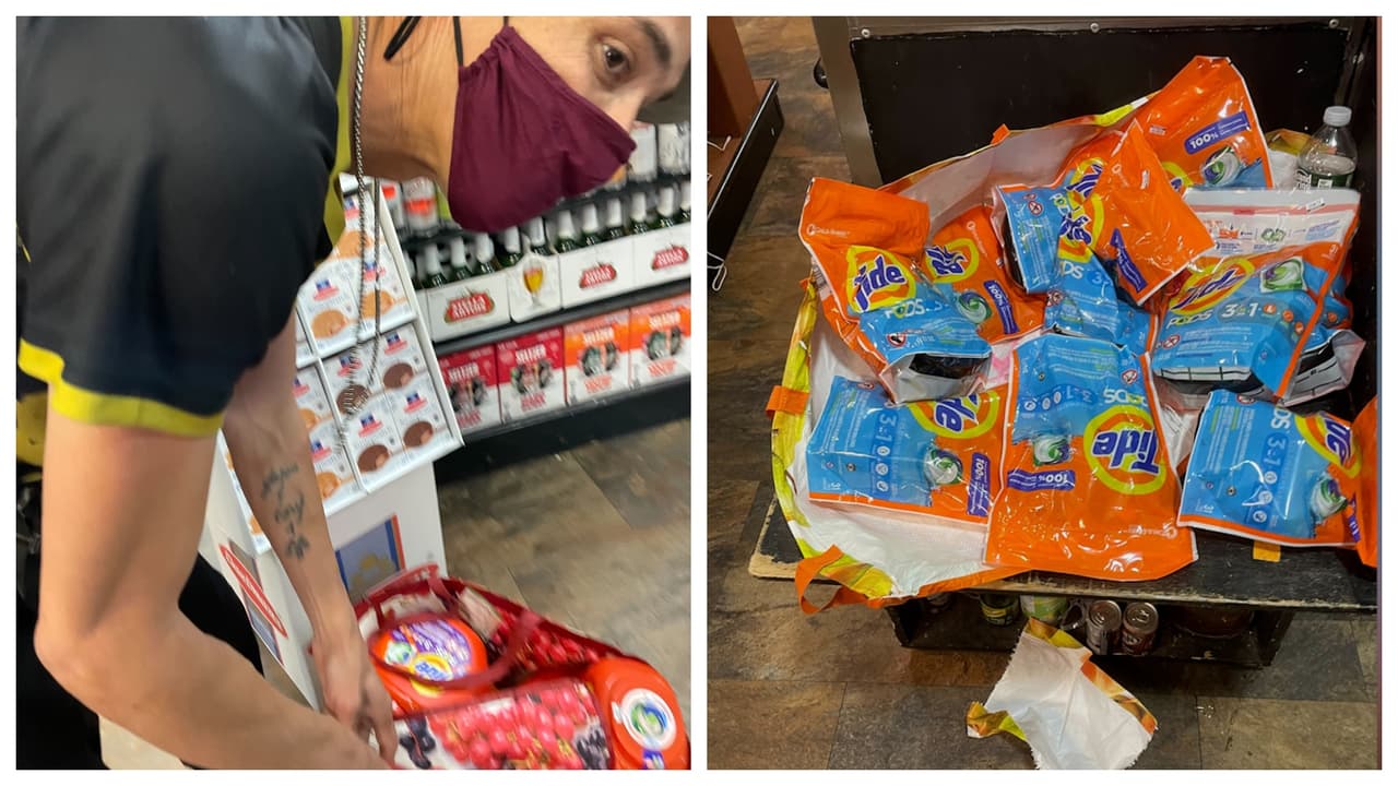 Según Iván Arguello, copropietario de Key Food Montague en Brooklyn Heights, en su supermercado los pods (paquetitos) de jabón para lavar ropa, son los favoritos de los ladrones.
<br>