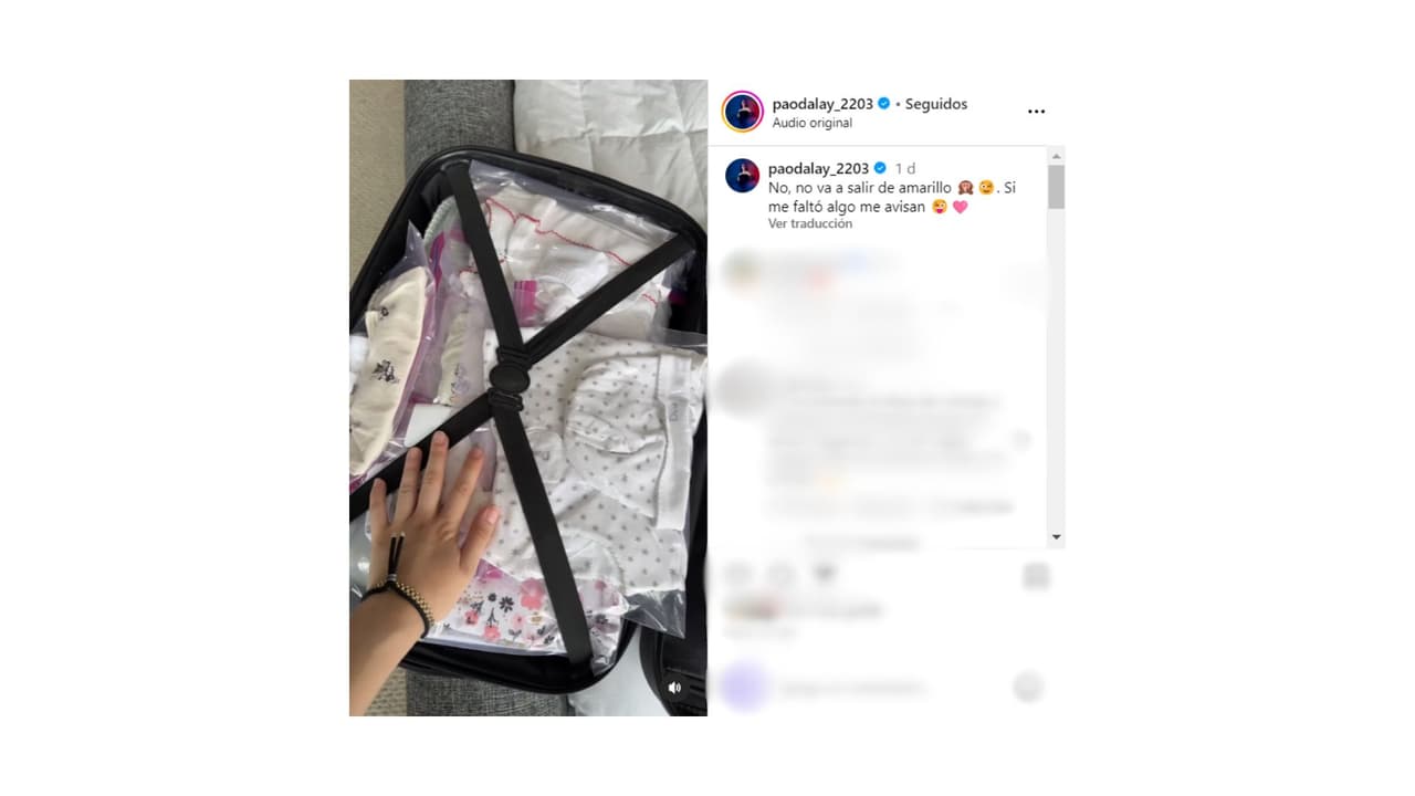 Así quedó la maleta de Tessa.