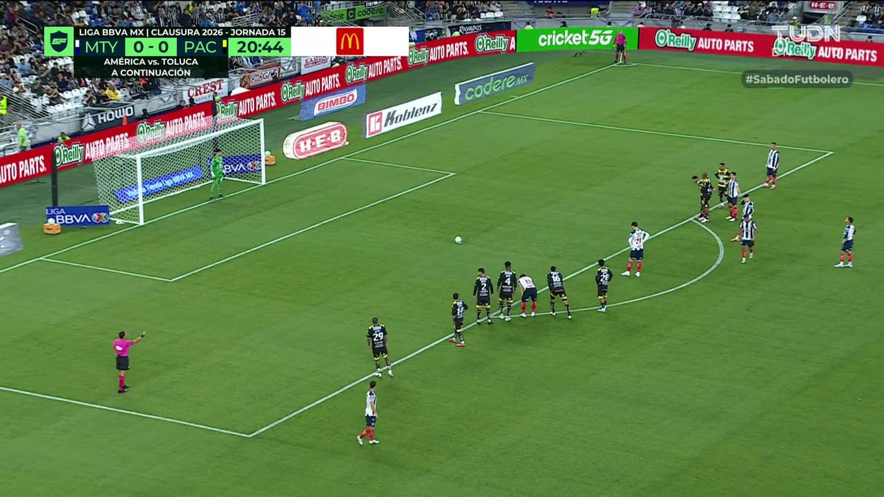 ¡GOL!  anota para Monterrey. Lucas Ocampos