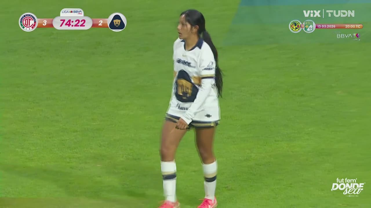 ¡Pumas se acerca en el marcador! Michelle González con el 3-2