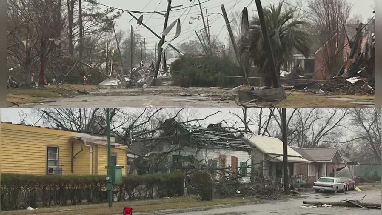 <b>En video:</b> Las fuertes lluvias y vientos, además de tornados, dejaron amplios destrozos en el sur de EEUU, principalmente en Alabama y Georgia.