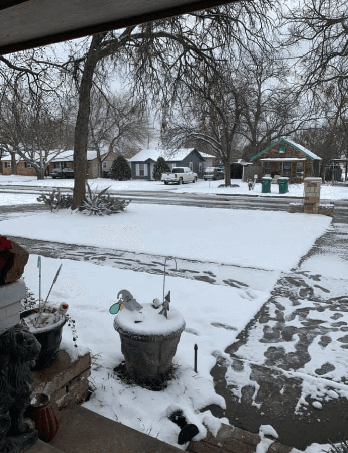 El norte de Texas vive la primera nevada del año