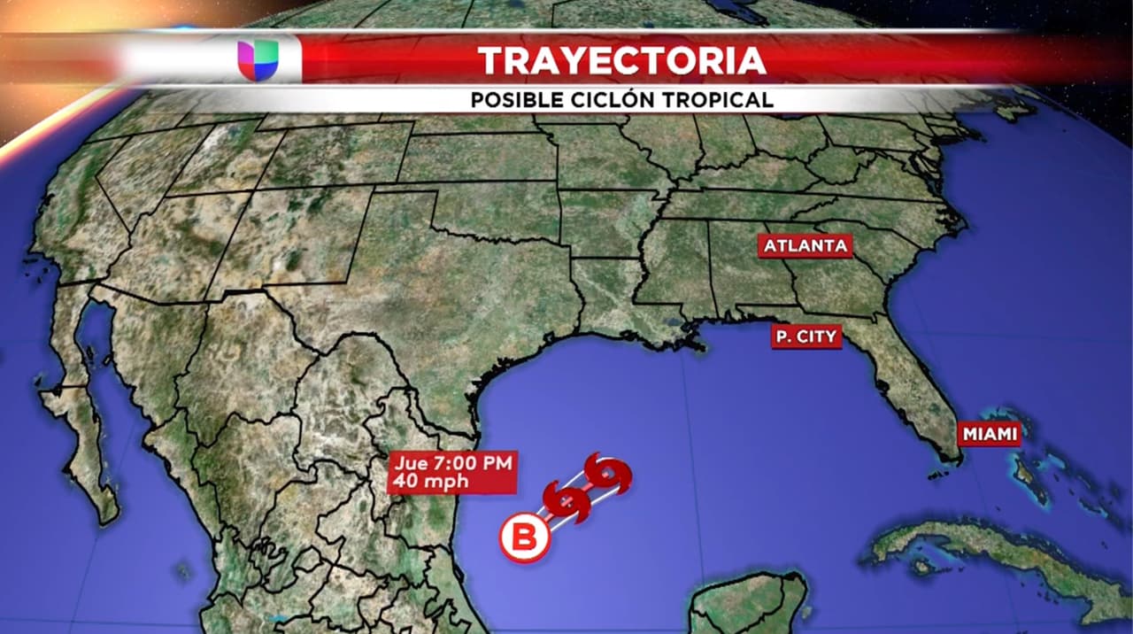 Esta sería la trayectoria del potencial ciclón tropical que se dirige a Florida