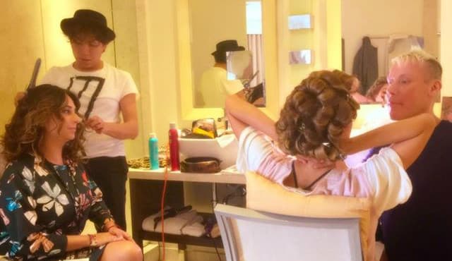 ¡Llego la hora! Así se preparó Gali para lucir preciosa.