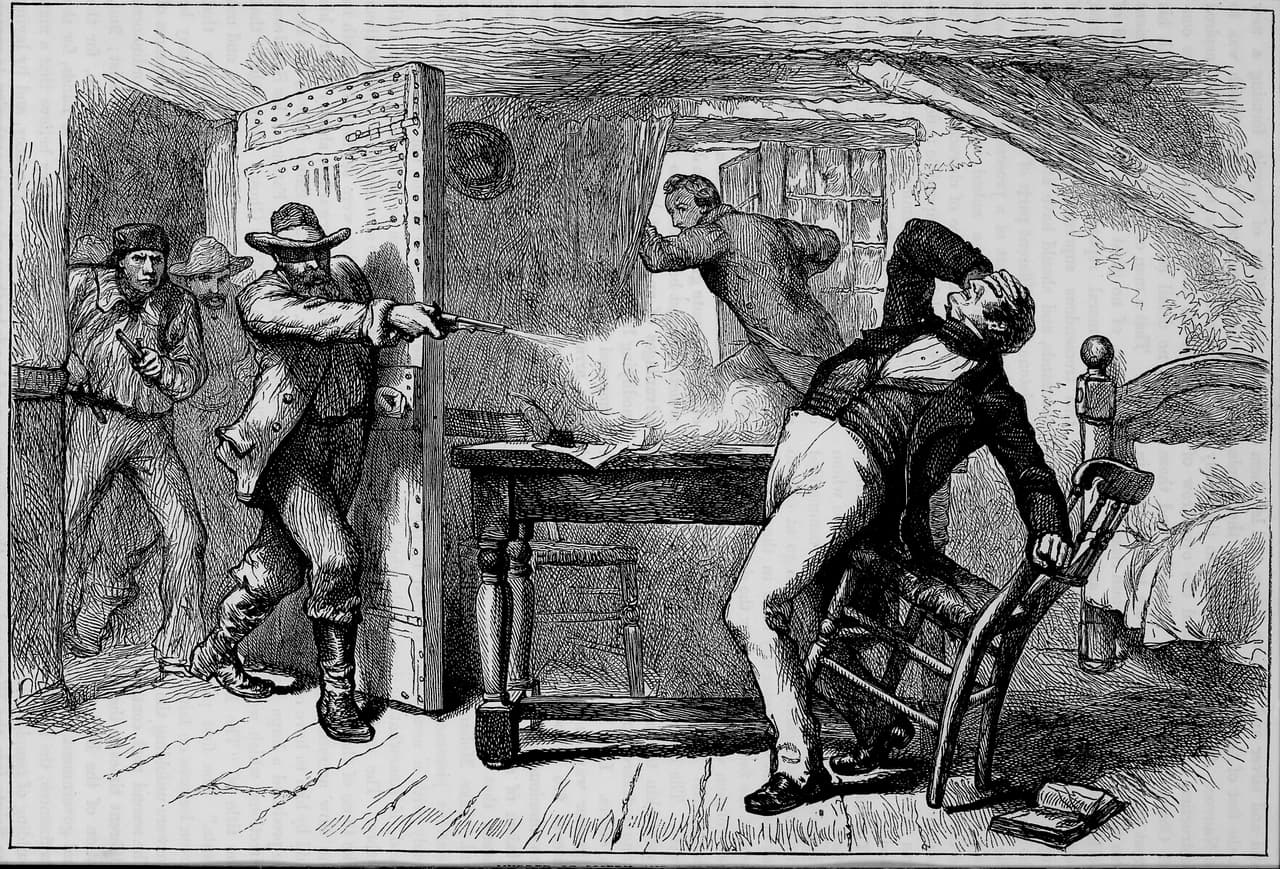 Una ilustración del asesinato de Joseph Smith (1805-1844), fundador de la iglesia mormona.