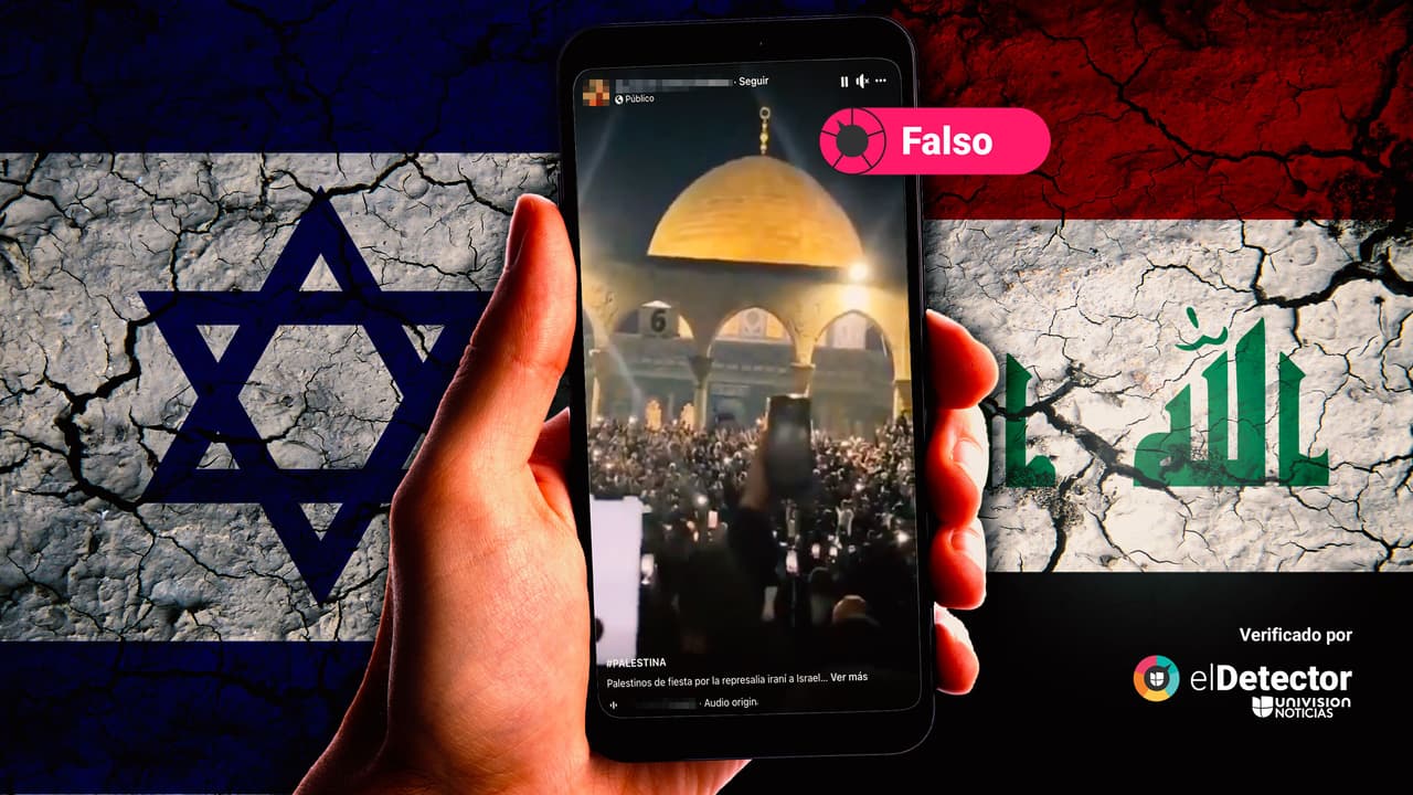 Ese video no es de palestinos “celebrando en la mezquita Al-Aqsa” de Jerusalén tras los ataques de Irán a Israel 