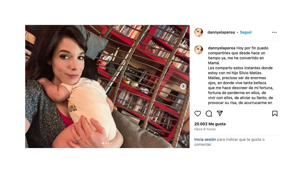 Así presentó Danny Perea a su hijo.