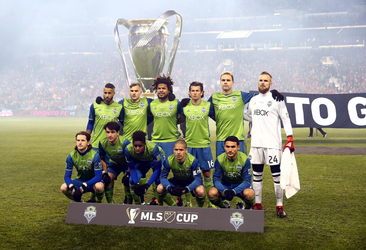 El cuadro titular de los Seattle Sounders FC, con Nicolas Lodeiro, Jordan Morris y Nelson Haedo Valdez en sus líneas.