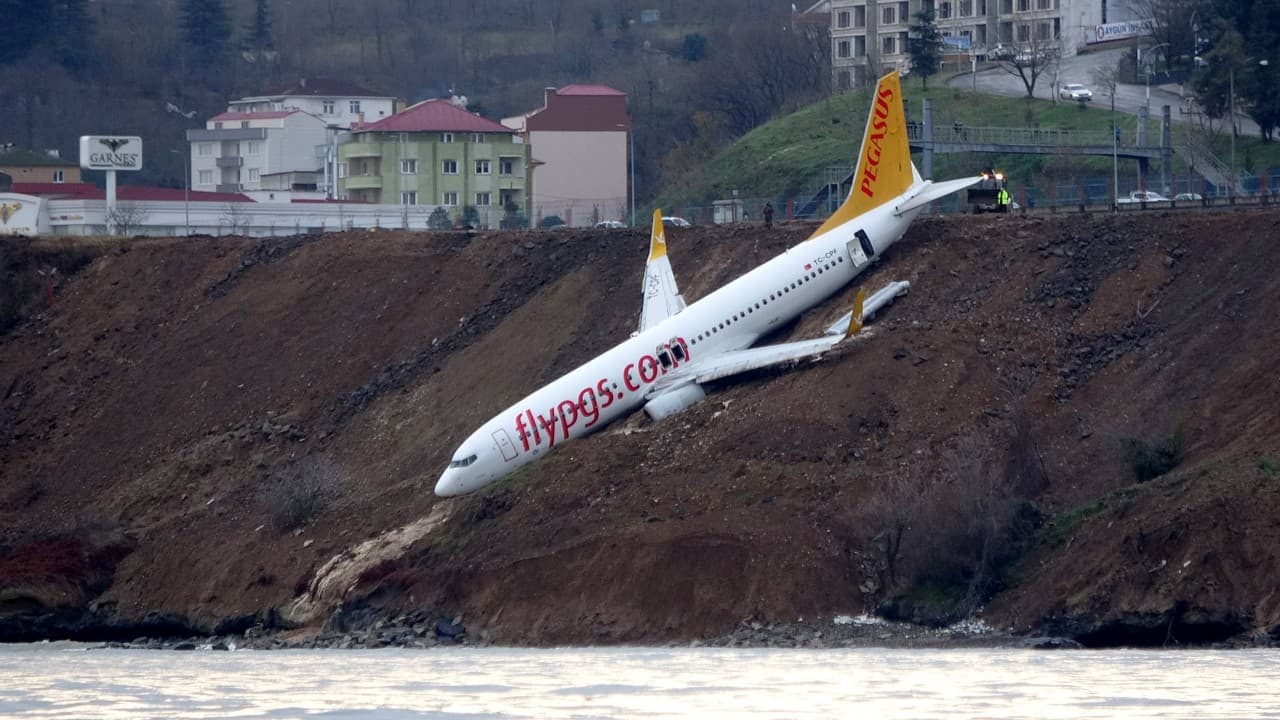 En imágenes: Un avión con 168 personas a bordo queda a punto de caer al Mar Negro 