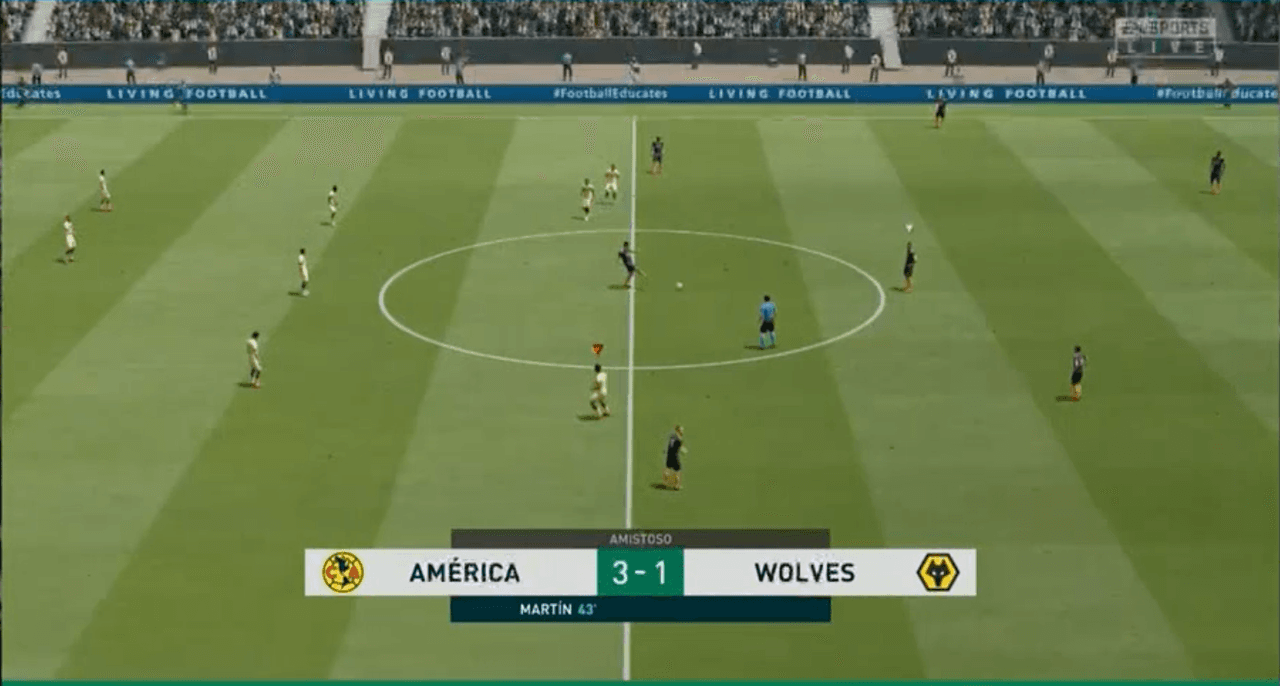 Gio dos Santos condujo al América rumbo a la victoria en el partido de ida efectuado en el Estadio Azteca donde las Águilas vapulearon 5-1 al Wolverhampton de Raúl Jiménez.