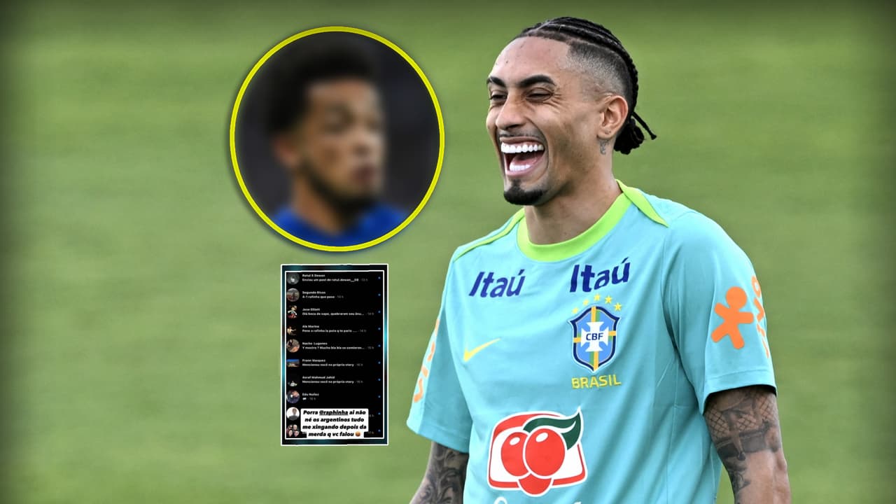 Argentinos confunden a Raphinha y trolean a un exfutbolista del Cruzeiro