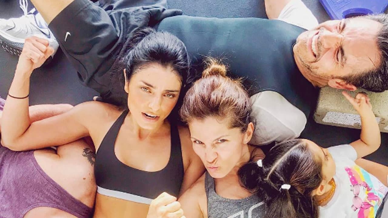 Así hacen ejercicio los Derbez juntos