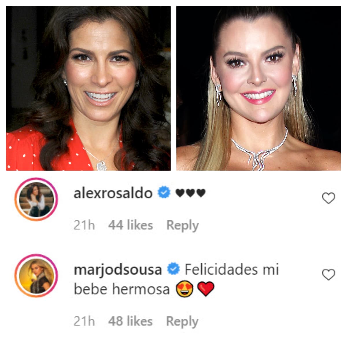 Alessandra Rosaldo y Marjorie de Sousa fueron algunas de las famosas que le dejaron a Claudia Álvarez felicitaciones para ella y Kira. 
<br>