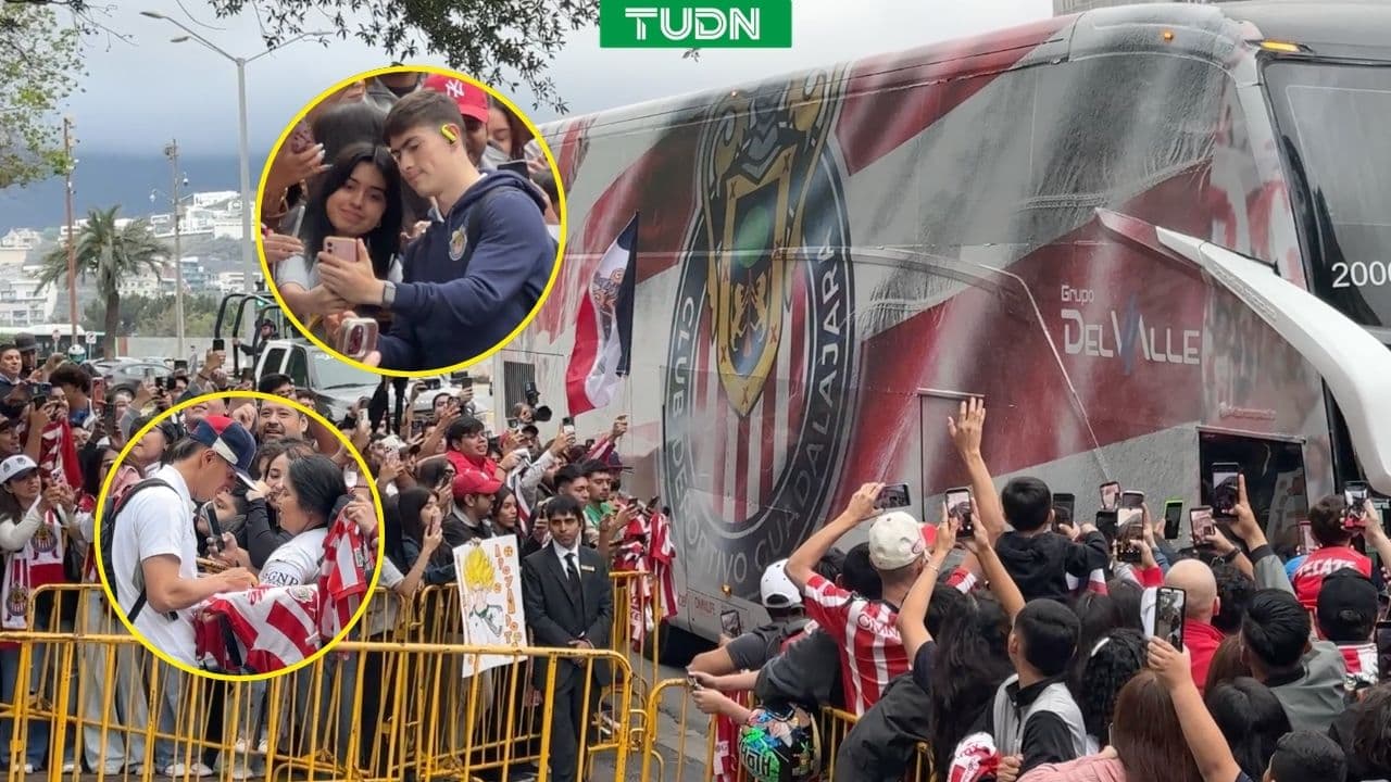 ¡Chivas tiene recibimiento espectacular en Monterrey!