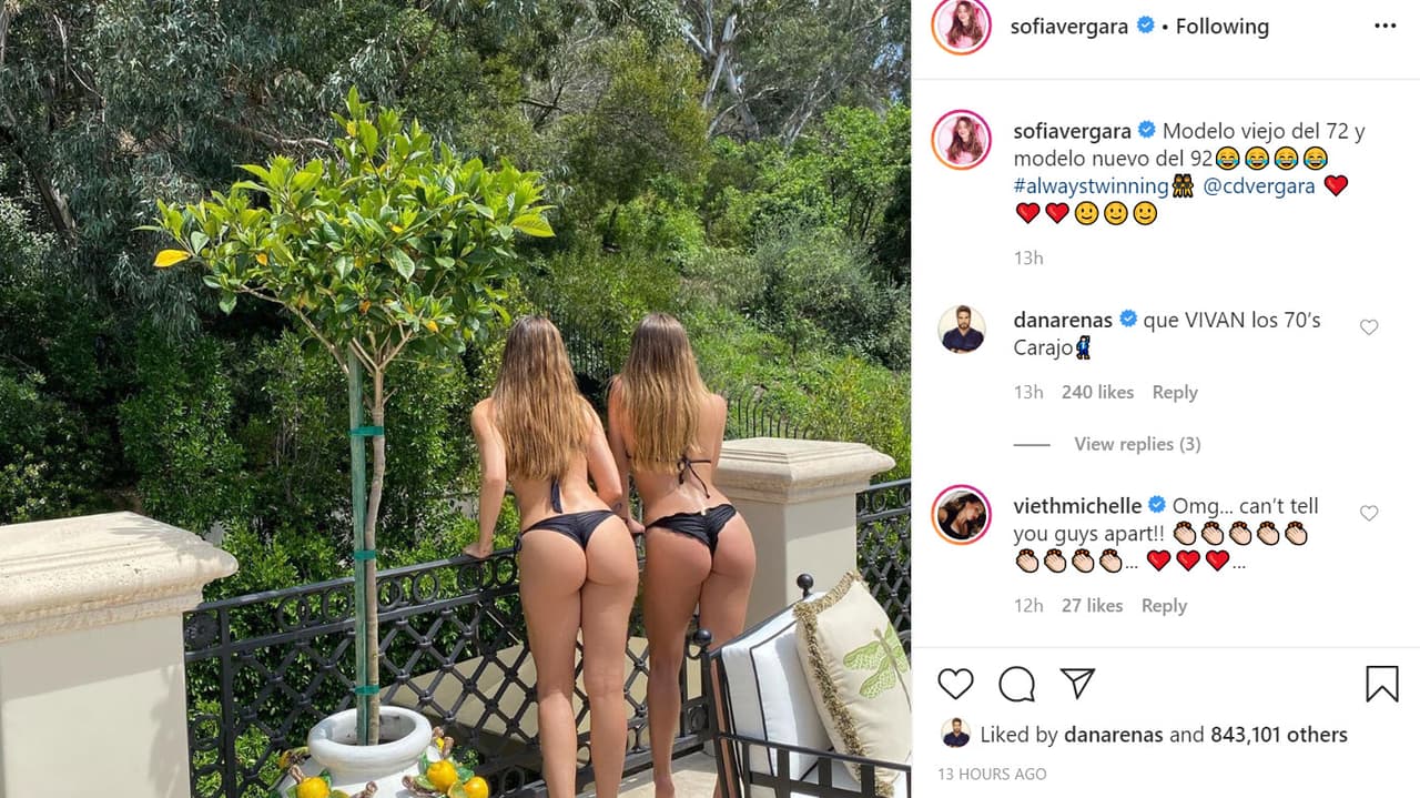 "Modelo viejo del 72 y modelo nuevo del 92", escribió la actriz junto con
<b><a href="https://www.instagram.com/p/B_dx8c-FNtm/" target="_blank"> esta foto</a></b> y haciendo alusión a los años en que ella y su sobrina nacieron. 
<br>