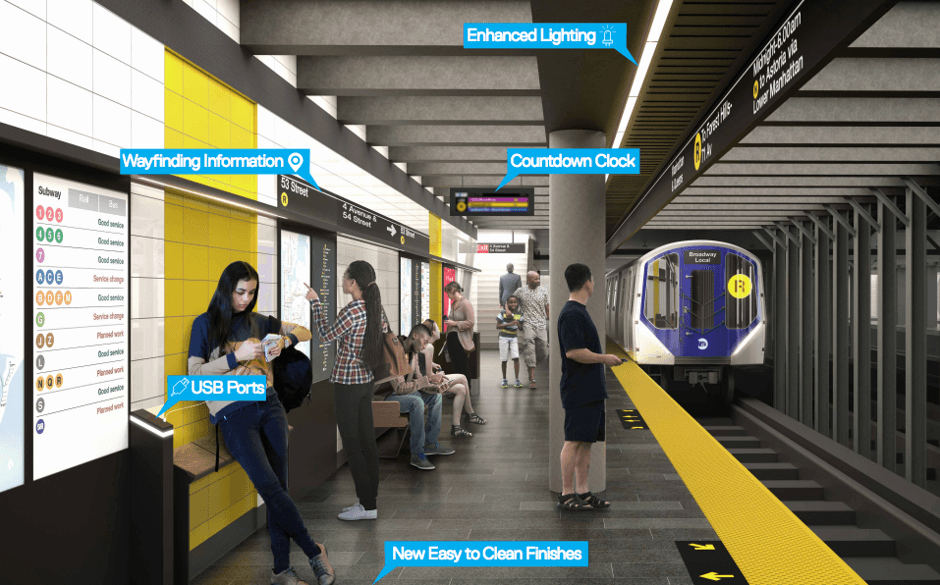 Así serán los nuevos vagones del metro de NYC