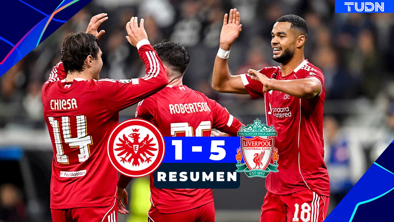 Eintracht hace enojar al Liverpool y recibe ‘manita’ en Champions