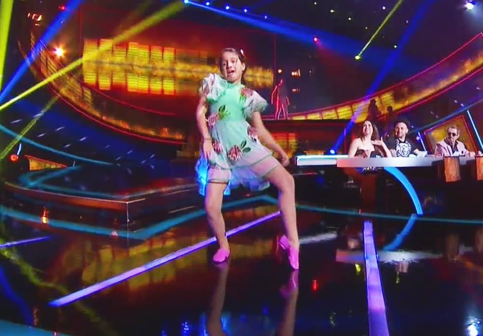 Andrea también se lució con sus pasos.