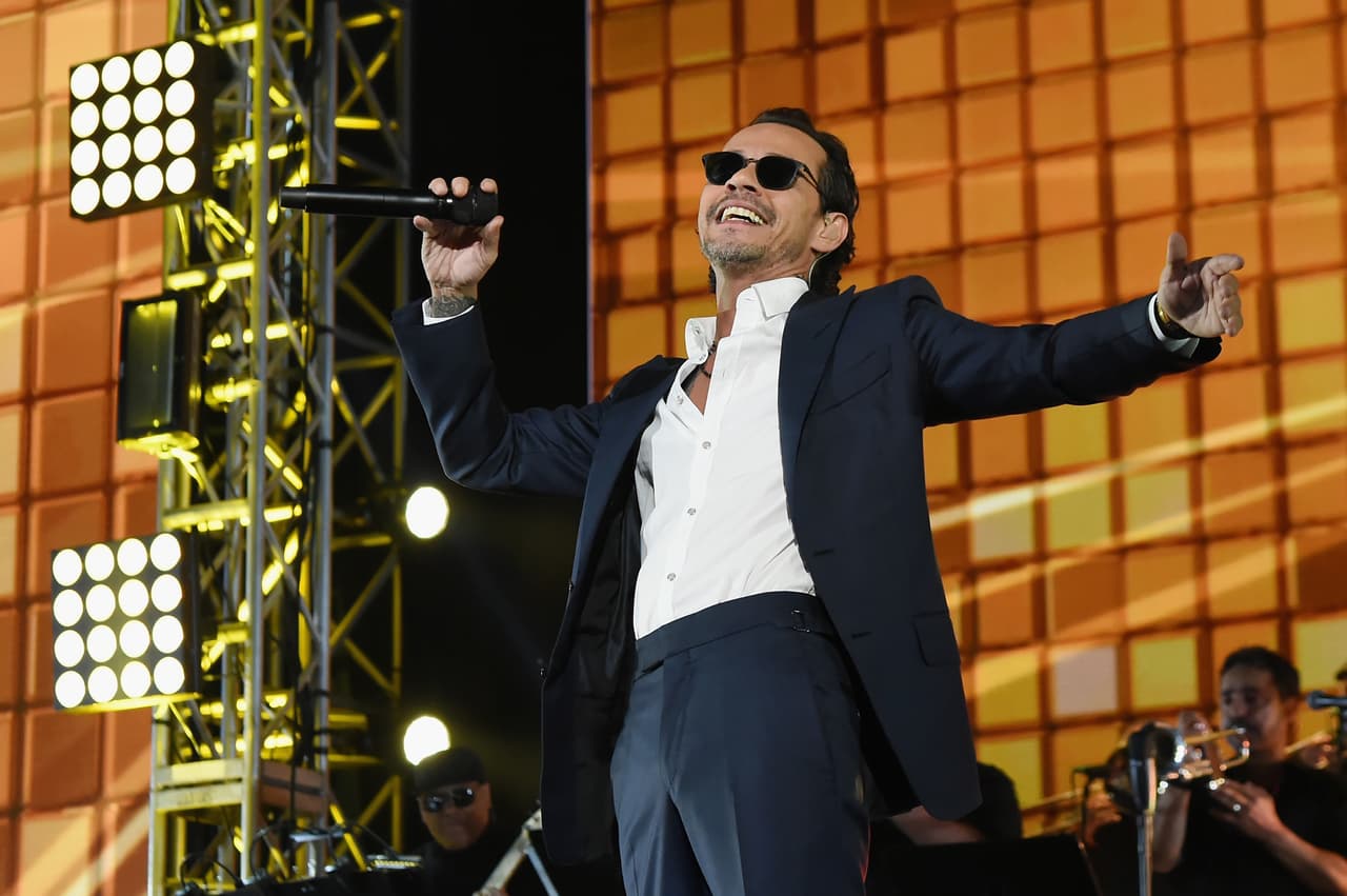 MIAMI, FL - OCTOBER 14: In this handout photo provided by One Voice: Somos Live!, Marc Anthony performs onstage at One Voice: Somos Live! A Concert For Disaster Relief at Marlins Park on October 14, 2017 in Miami, Florida. (Photo by Rick Diamond/One Voice: Somos Live!/Getty Images)