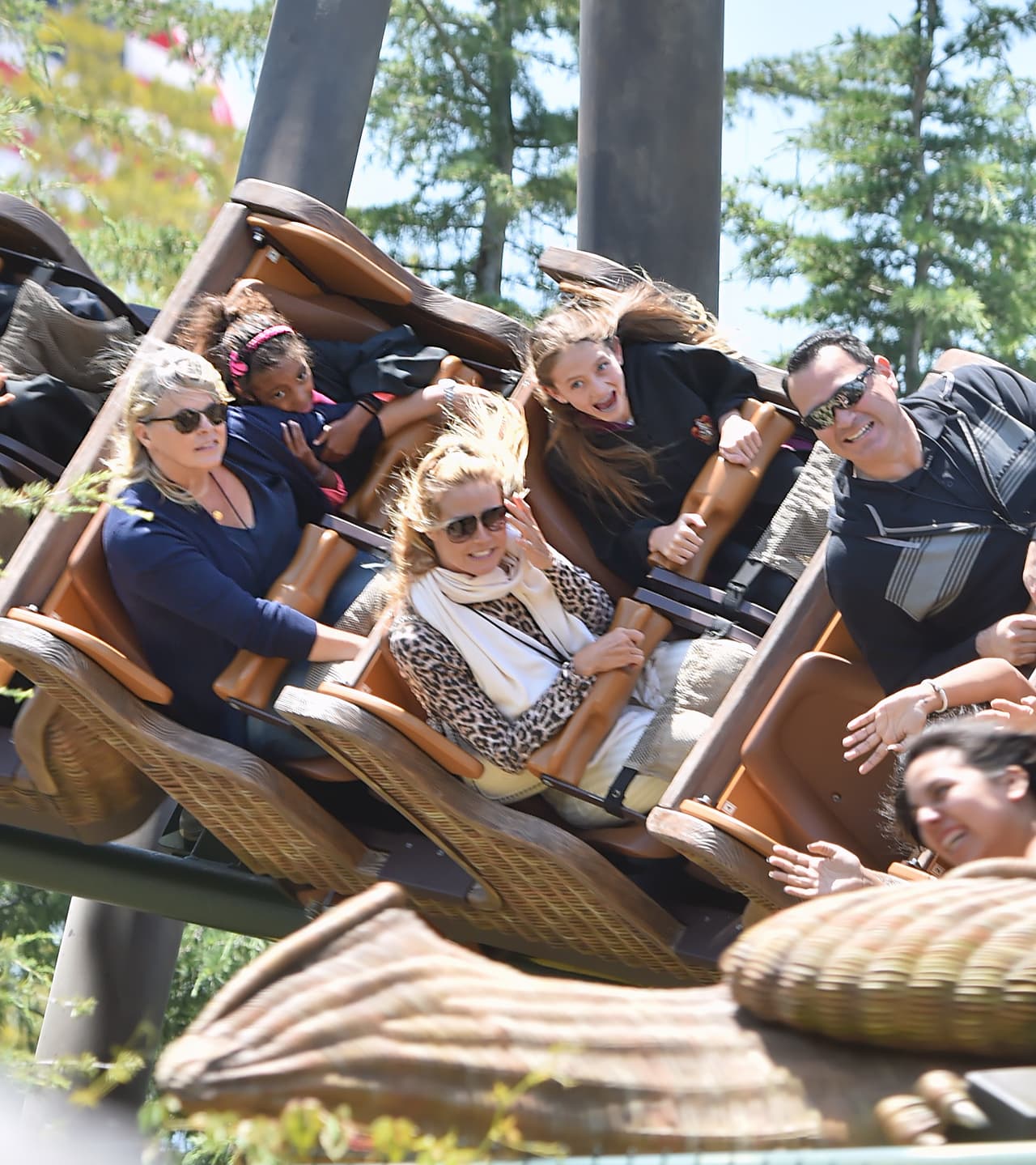 Heidi llevó a sus hijos al parque de diversiones Universal Studios Hollywood.