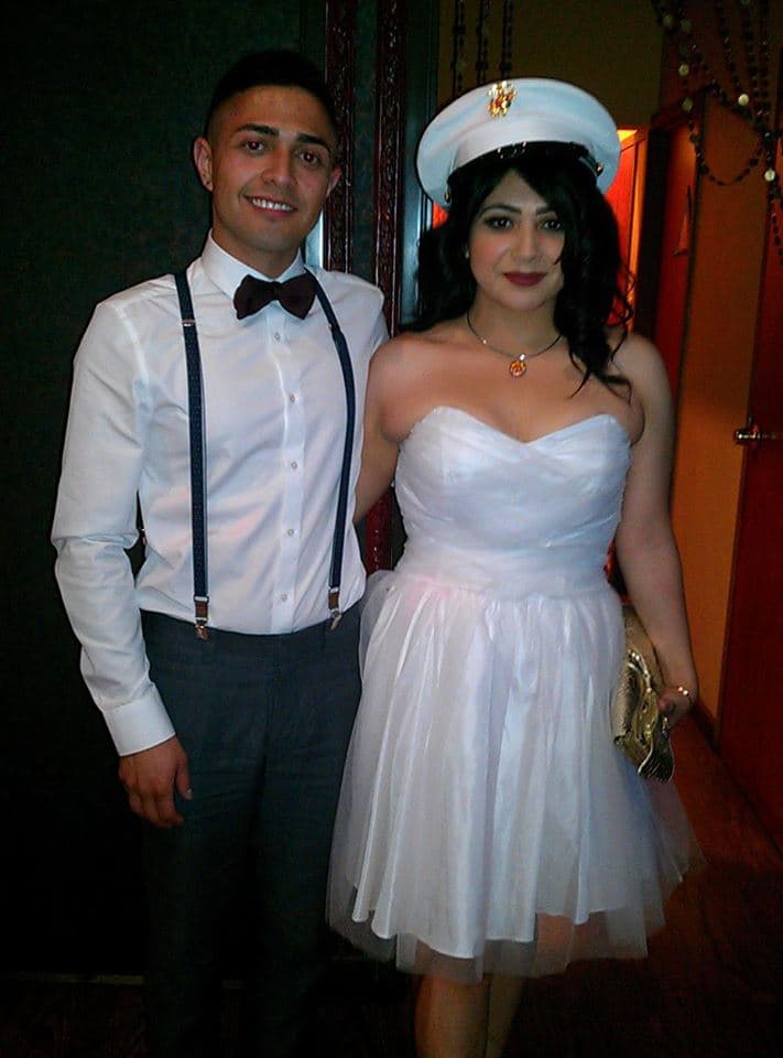 Giuliani Alverenga, junto a su hermana.