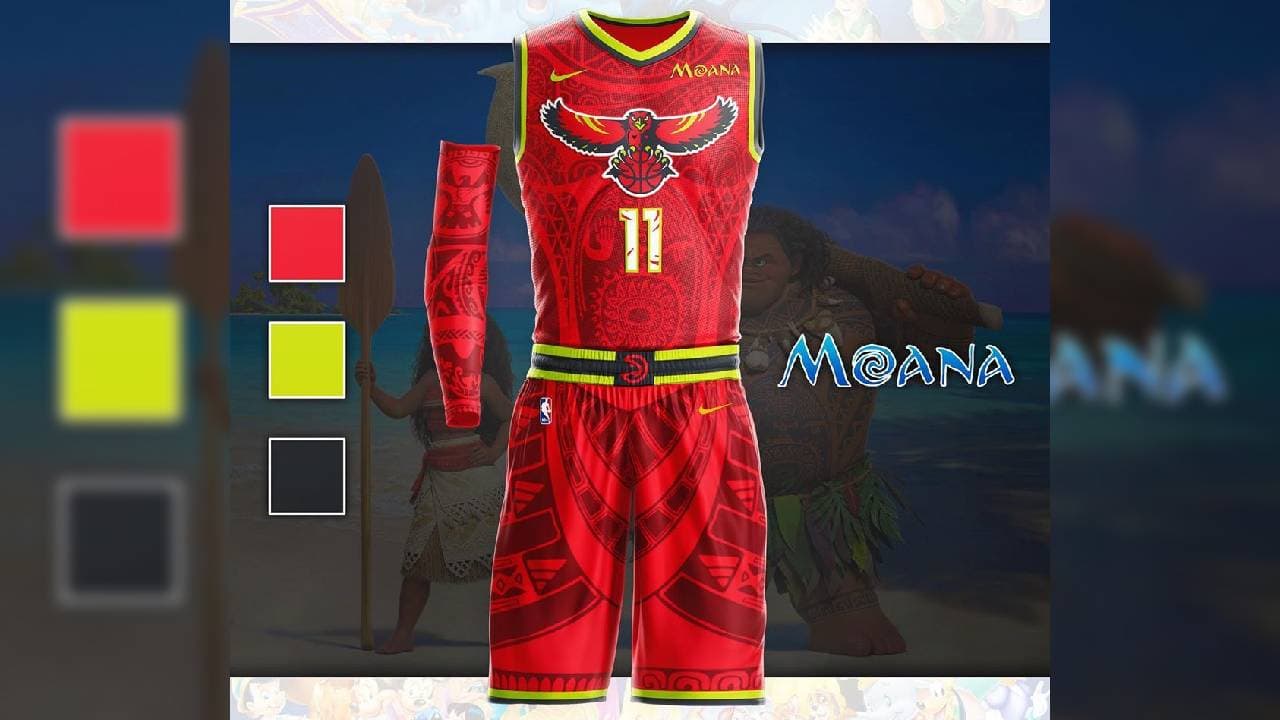 'Moana' fue la inspiración para vestir a los Atlanta Hawks.
