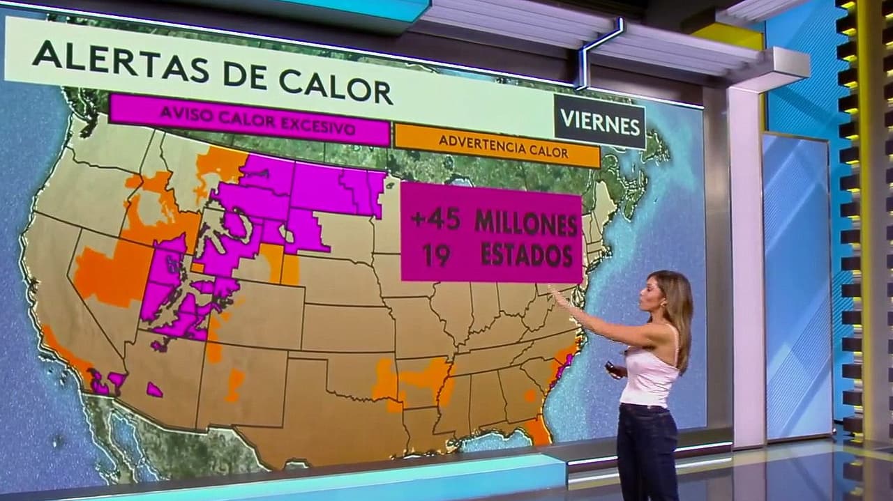 Clima hoy en EEUU, viernes 10 de julio 2026: Calor afectan a 45 millones desde California hasta Florida