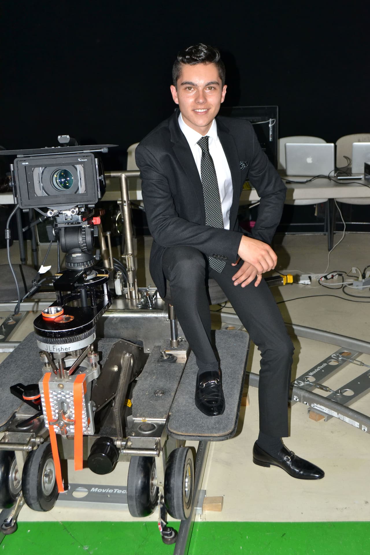 A la grabación también acudió la actriz Bárbara Mori, que tendrá una participación en el clip.