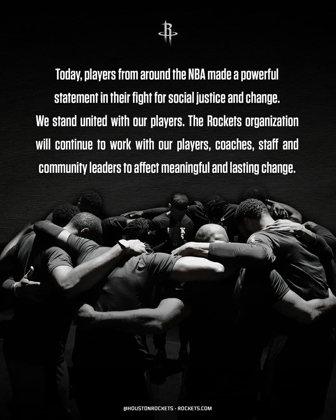 Houston Rockets | Tras el caso de Jacob Blake, estos equipos se pronunciaron en contra del racismo a través de sus cuentas de redes sociales.