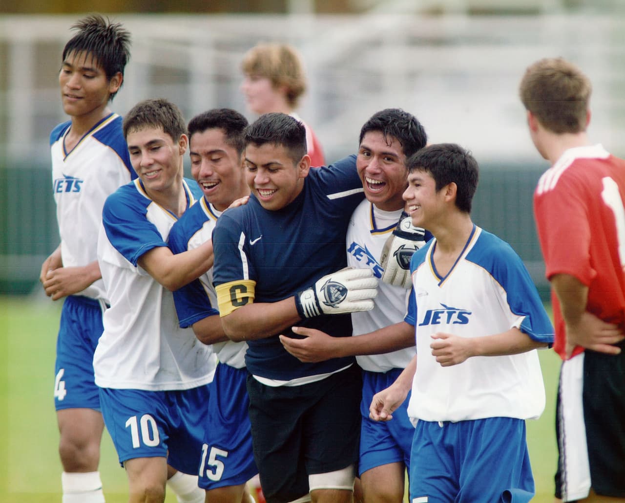 El equipo victorioso de los Jets de Siler City, en Carolina del Norte.