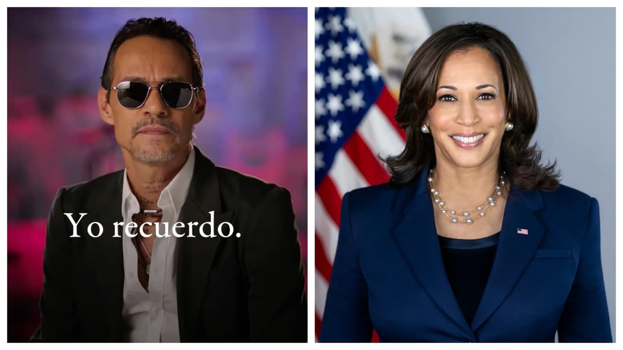 "No Olvidemos": Marc Anthony respalda a Kamala Harris y critica a Donald Trump