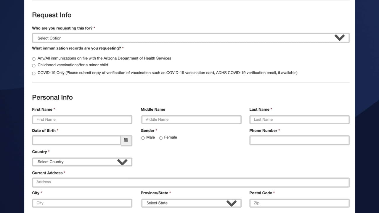 Cuando llene el formulario, deberá incluir cierta información personal como nombre, fecha de nacimiento, dirección y número de teléfono.