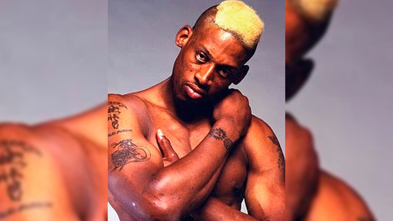 Así lucía el polémico Rodman en la década de los noventa.