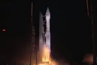 Captura del momento del lanzamiento del cohete. 