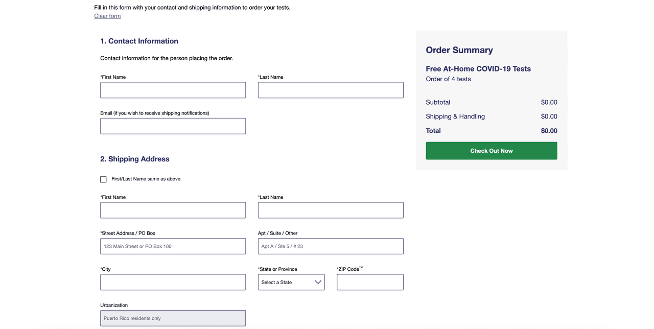 La única información que se le pide es su 
<b>nombre completo y domicilio</b> para recibir las 
<a href="https://www.univision.com/local/fresno-kftv/proxima-semana-obligatorio-mascarillas-escuelas">pruebas. </a>