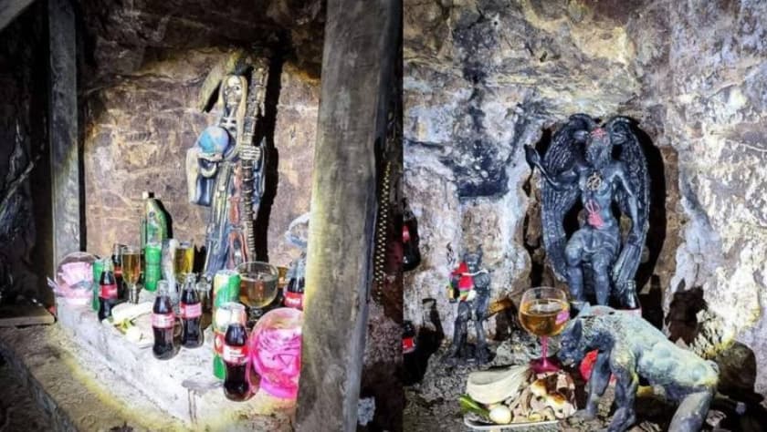 Los misteriosos altares de la muerte encontrados en un túnel para robar combustible en México