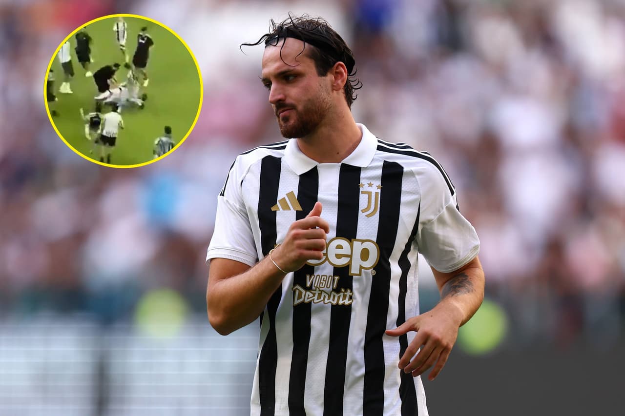 Insólito: aficionado de la Juventus se barre sobre Federico Gatti y lo lesiona