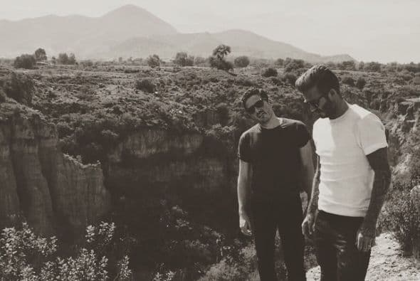 Durante una escapada a México con amigos.