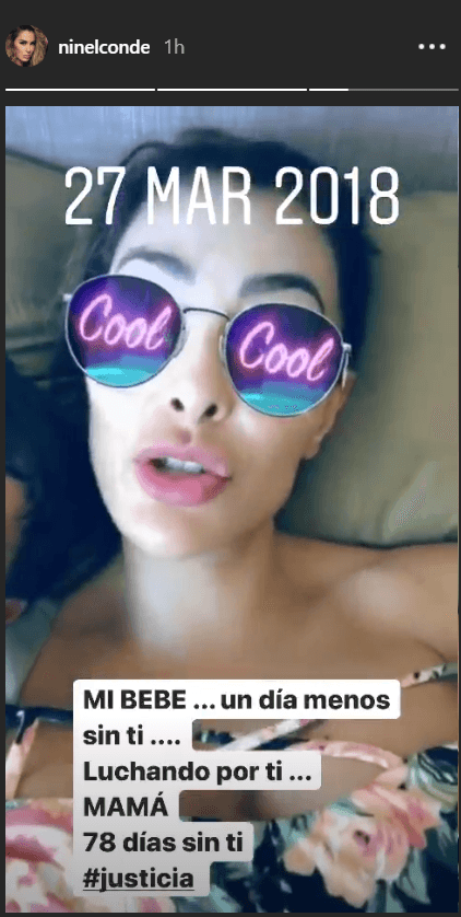 Recordó que hoy se cumplen 78 días sin que pueda estar con él: "Mi bebé... un día menos sin ti. Luchando por ti... mamá. 78 días sin ti #justicia".