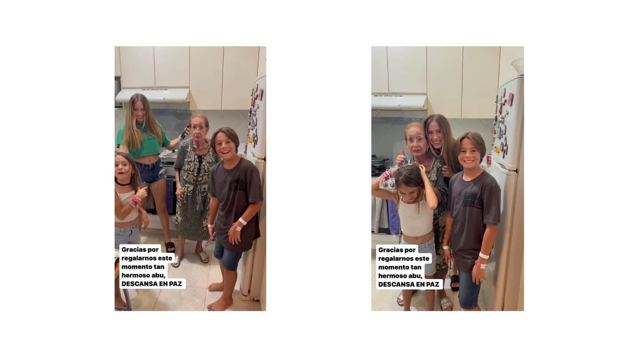 Arath de la Torre despidió a su abuela con un video en el que también aparecen sus tres hijos.