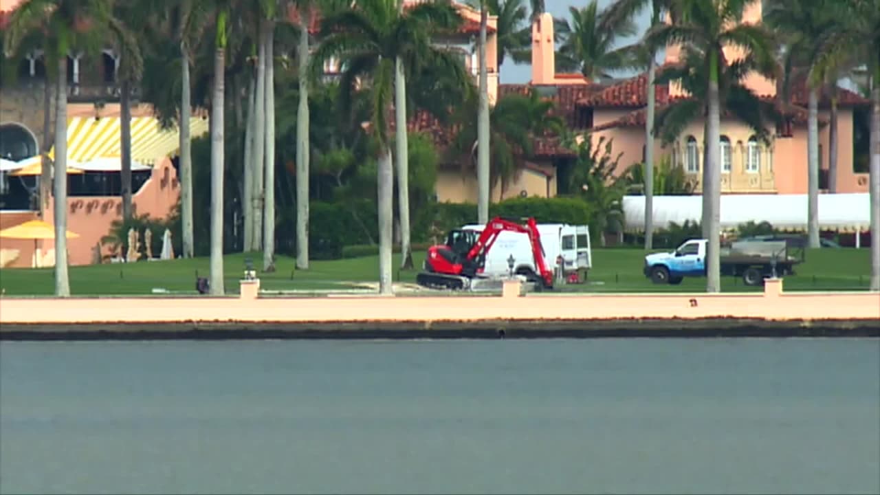 Desmantelan el helipuerto de Donald Trump en su casa privada de Mar-a-Lago