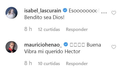 Mientras que Isabel Lascuraín, exintegrante de Pandora, escribió: "¡Eso! ¡Bendito sea Dios!".