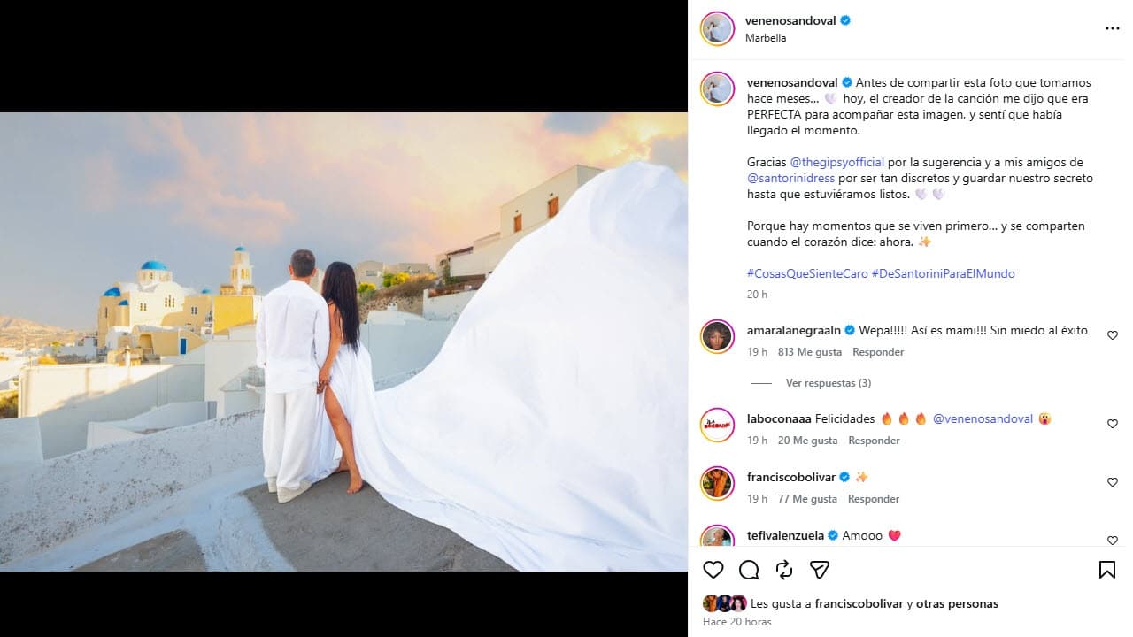 El 2 de septiembre Carolina Sandoval confirmó que tiene novio.