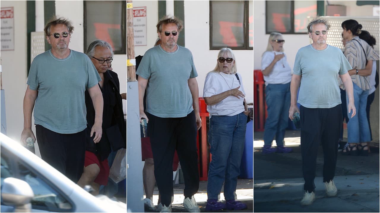 A Matthew Perry se le vio saliendo del restaurante Apple Pan de Los Ángeles.