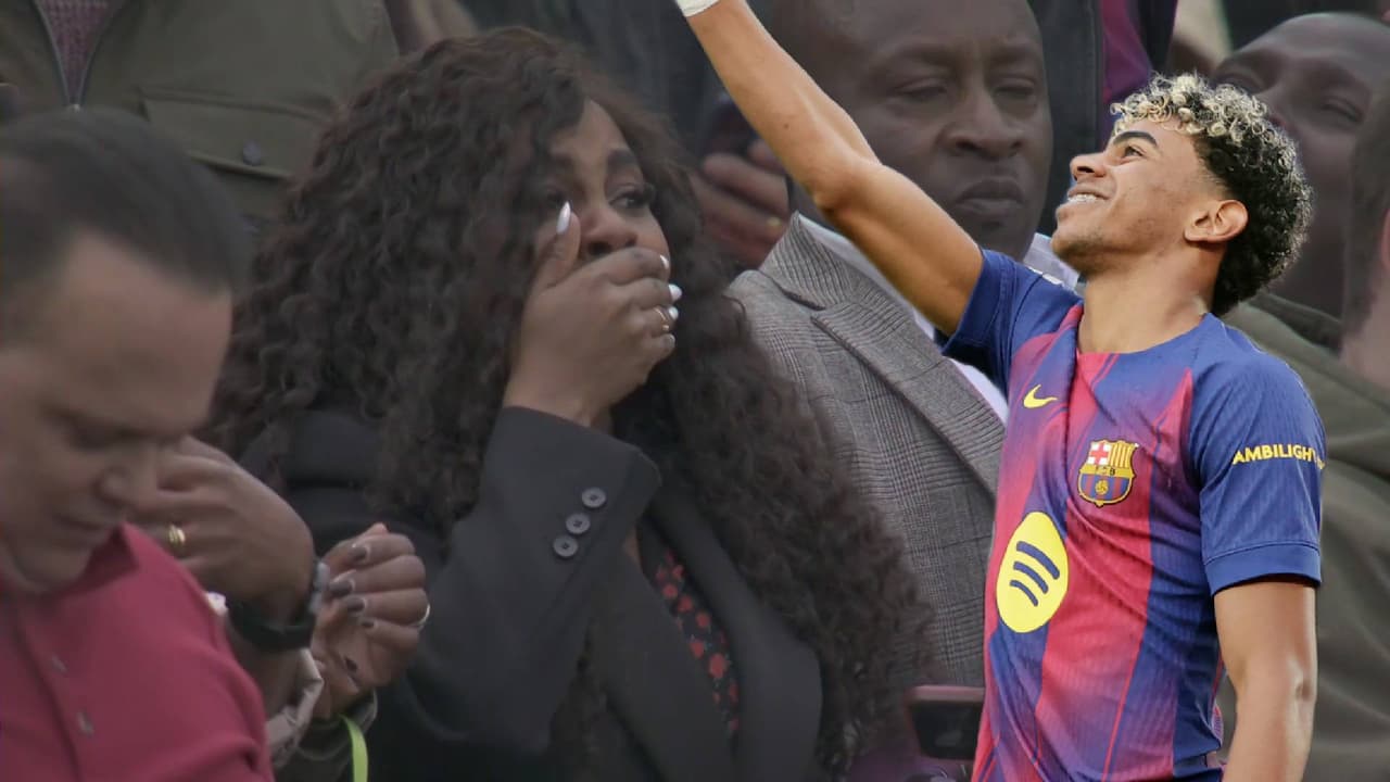 Mamá de Lamine Yamal reacciona de forma épica a triplete de su hijo con Barcelona