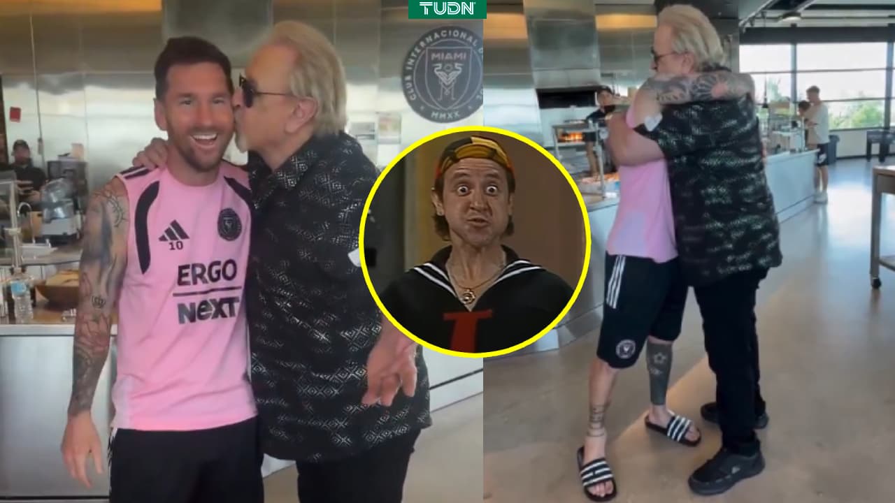 ¡Hasta beso le dio! Kiko cumple su sueño de conocer a Lionel Messi